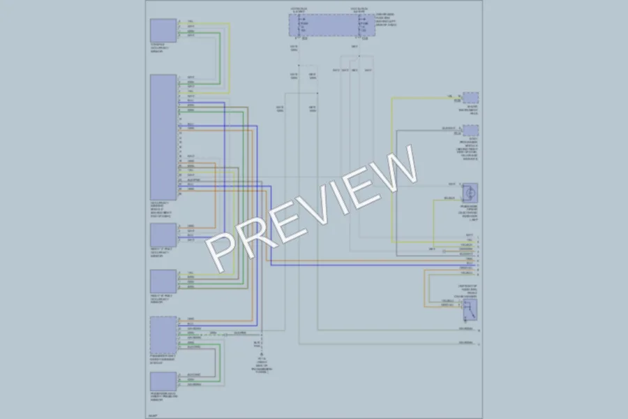 2002 Jaguar XKR Supplemental Restraints wiring diagram preview