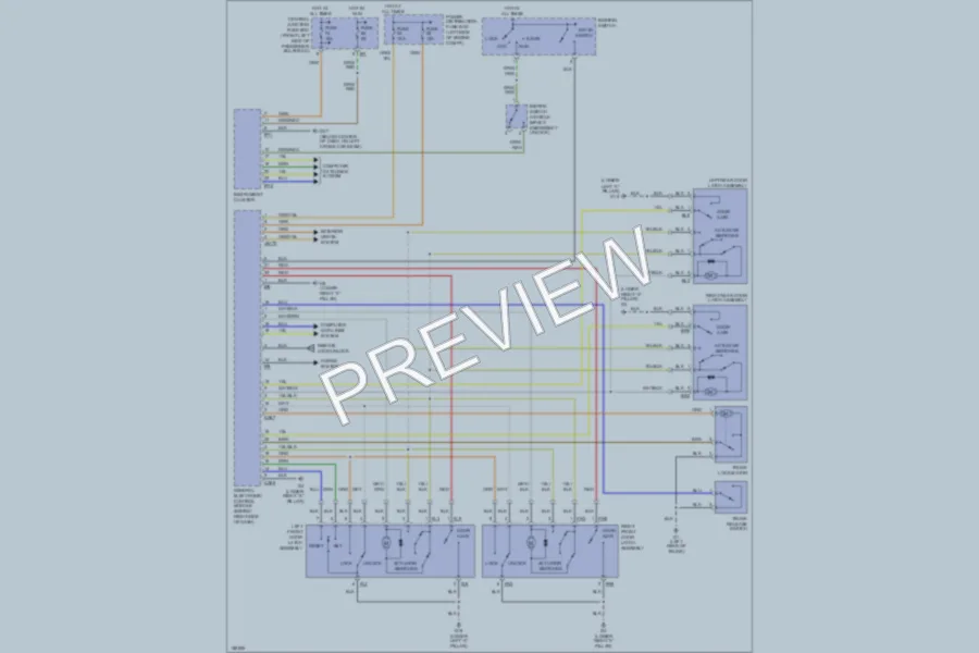 2002 Jaguar XType Power Door Locks wiring diagram preview