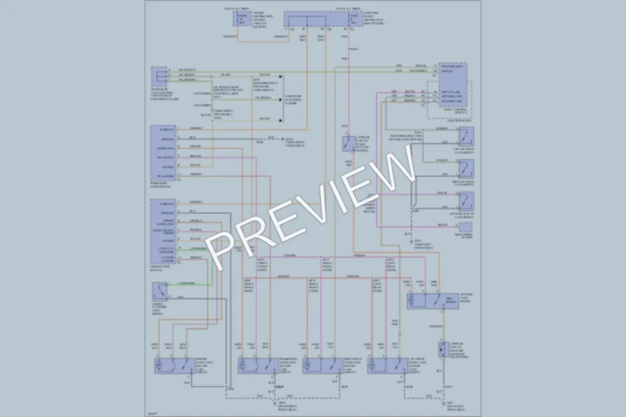 2002 Jeep GrandCherokee Power Door Locks wiring diagram preview