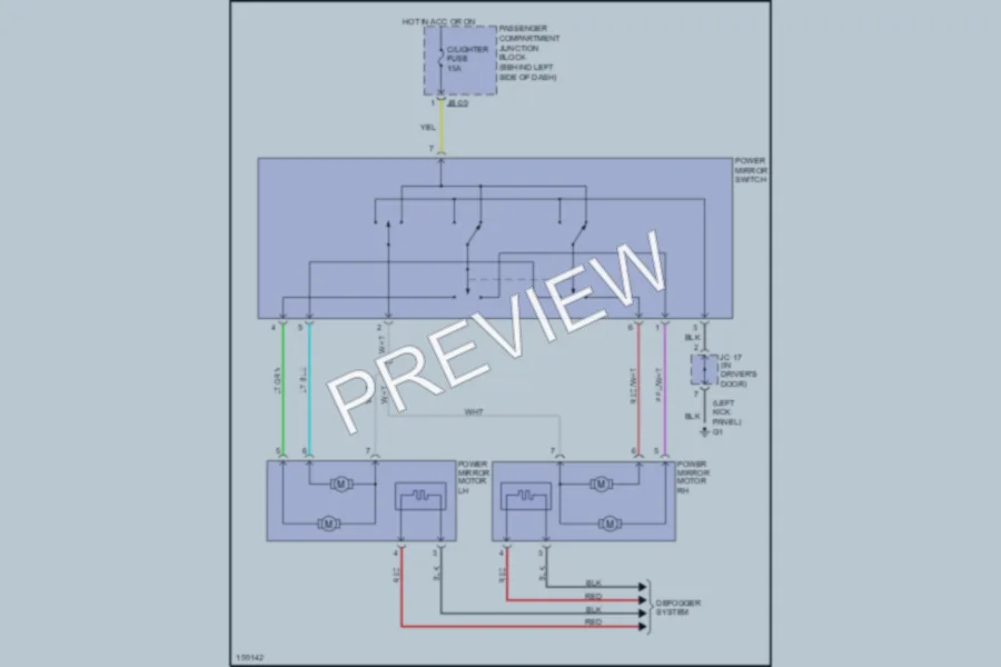 2002 Kia Optima Power Mirrors wiring diagram preview