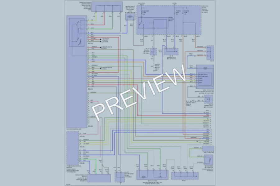 2002 Kia Sedona Air Conditioning wiring diagram preview
