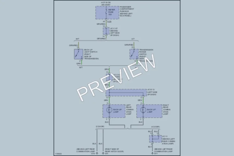 2002 Kia Sportage Exterior Lights wiring diagram preview
