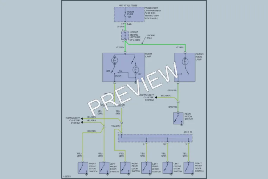 2002 Kia Sportage Interior Lights wiring diagram preview