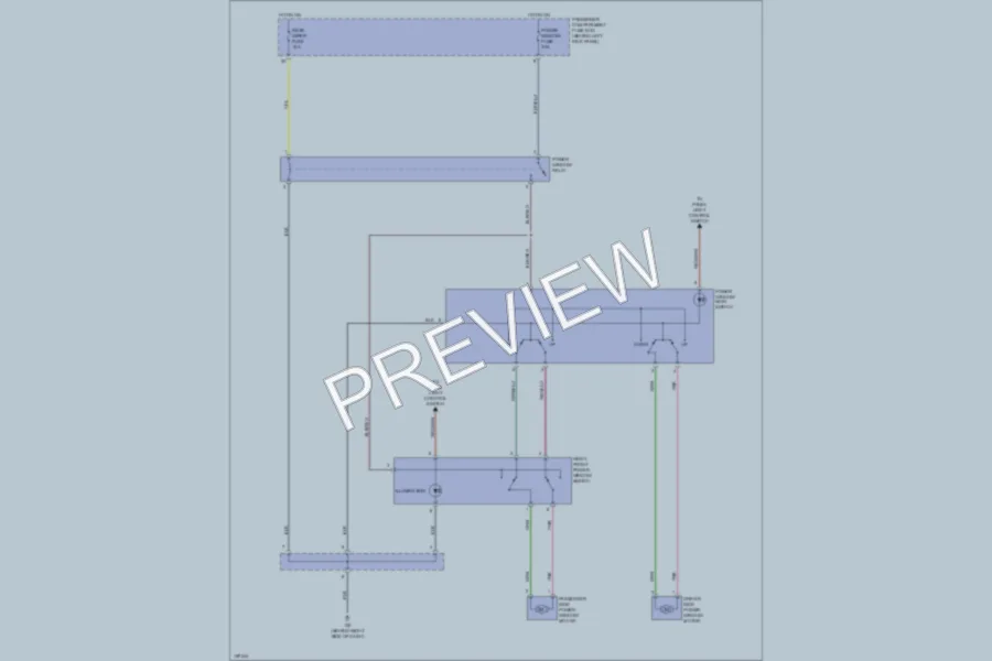 2002 Kia Sportage Power Windows wiring diagram preview