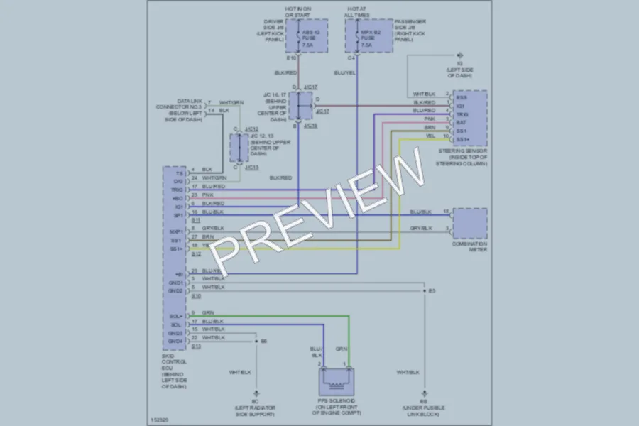2002 Lexus LS430 Electronic Power Steering wiring diagram preview