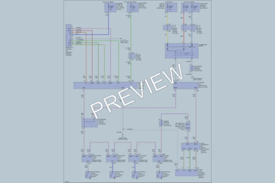 2002 Lexus LS430 Power Top Sunroof wiring diagram preview