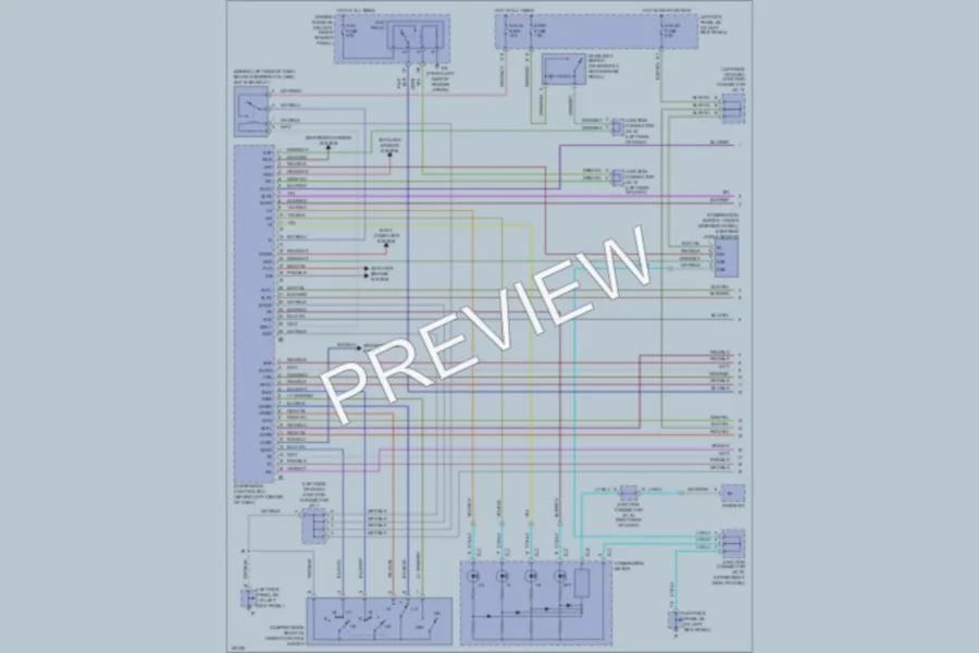 2002 Lexus LX470 Electronic Suspension wiring diagram preview