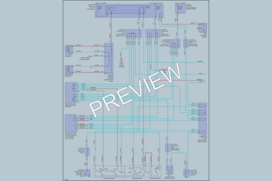 2002 Lexus LX470 Headlights wiring diagram preview
