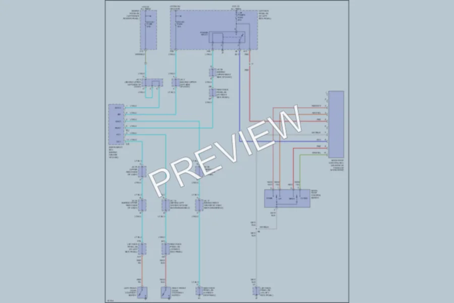 2002 Lexus LX470 Power Top Sunroof wiring diagram preview