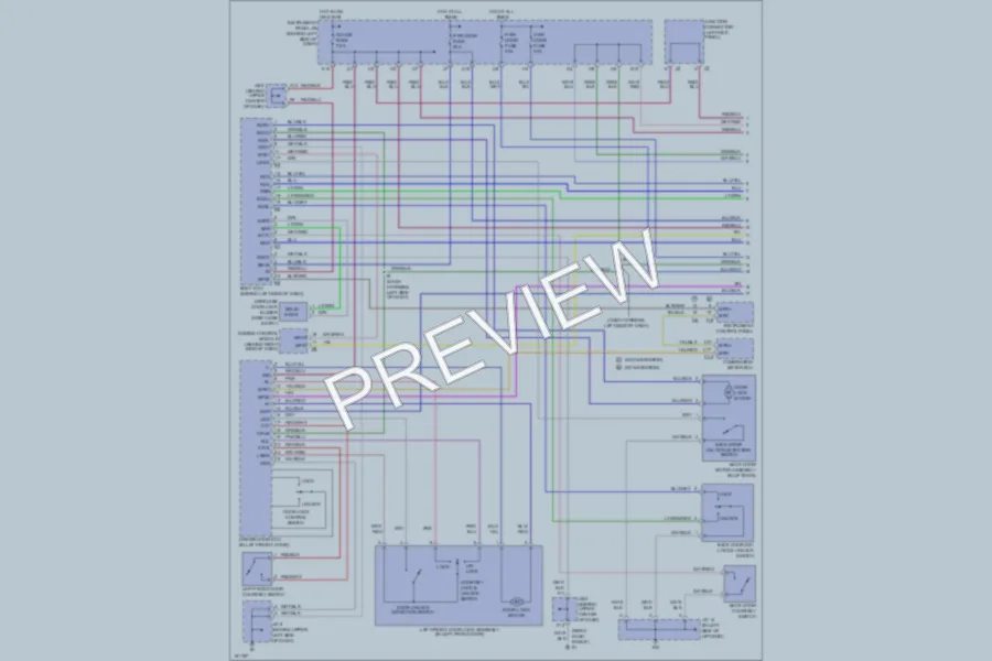 2002 Lexus RX300 Power Door Locks wiring diagram preview