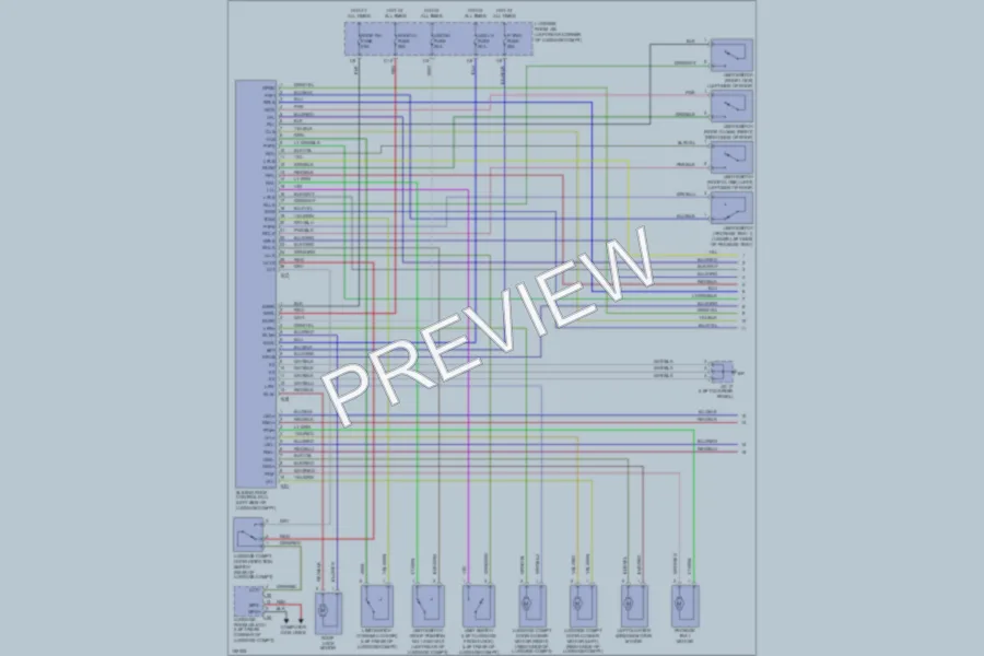 2002 Lexus SC430 Power Top Sunroof wiring diagram preview