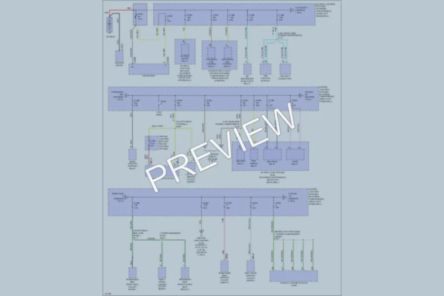 2002 Lincoln Continental Power Distribution wiring diagram preview
