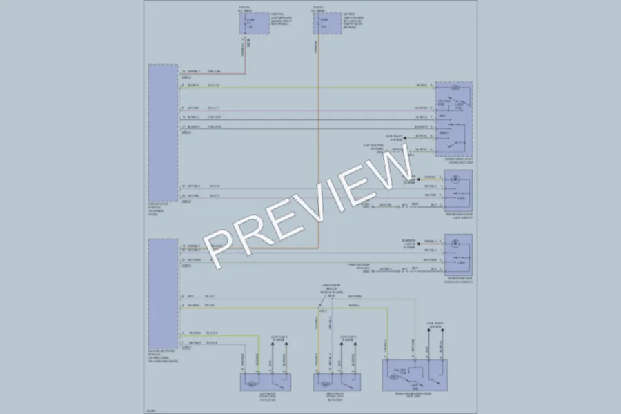 2002 Lincoln LS Power Door Locks wiring diagram preview