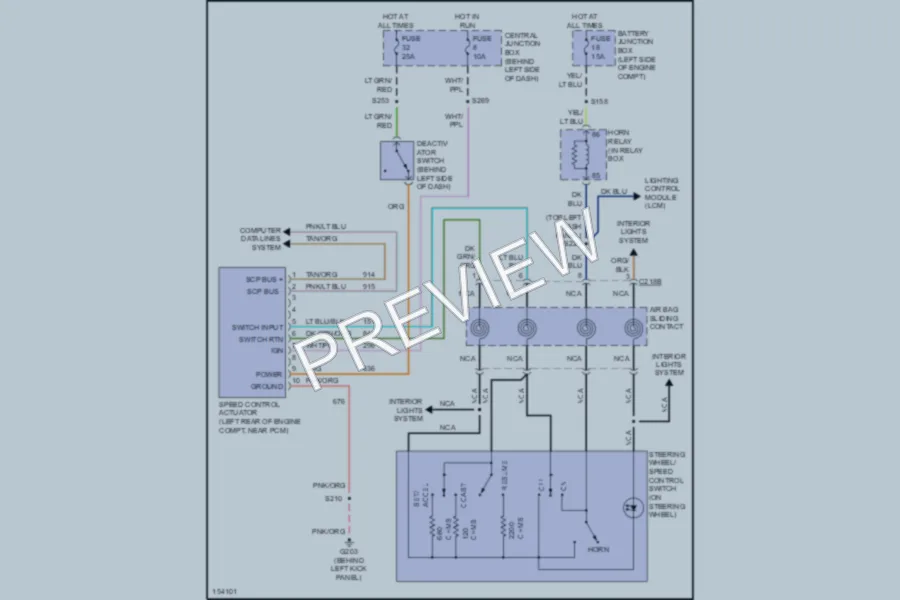 2002 Lincoln TownCar Cruise Control wiring diagram preview