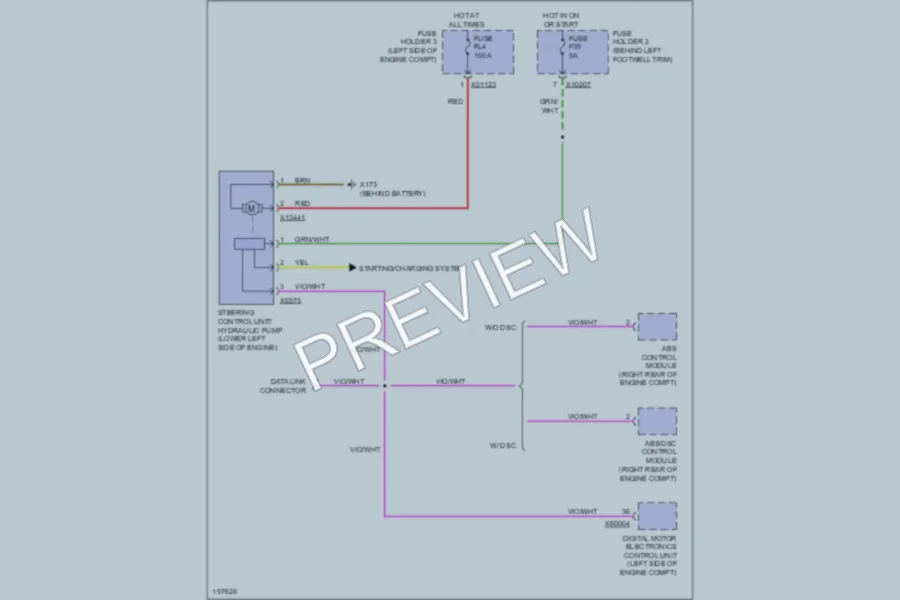 2002 MINI Cooper Electronic Power Steering wiring diagram preview