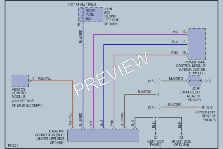 2002 Mazda 626 Computer Data Lines wiring diagram preview