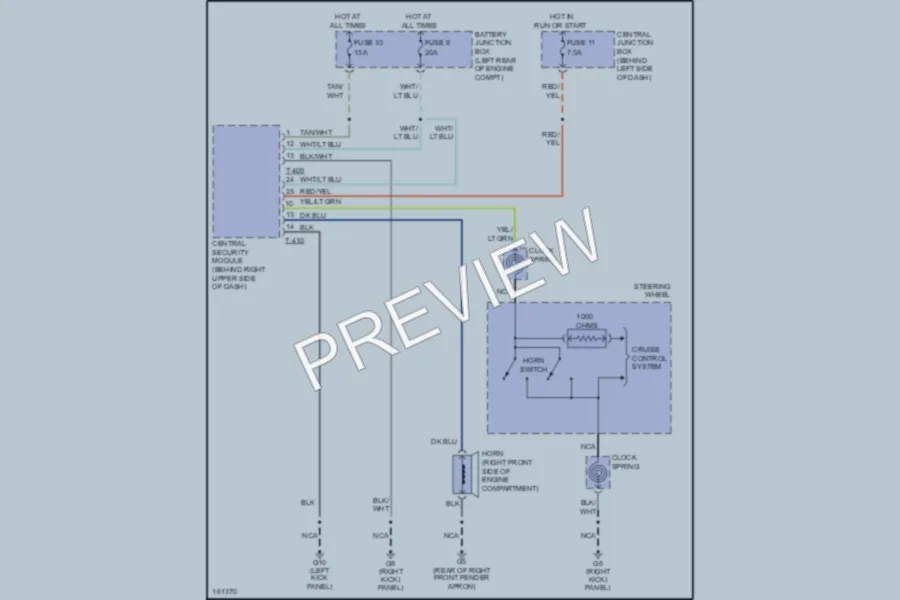 2002 Mazda B4000 Horn wiring diagram preview