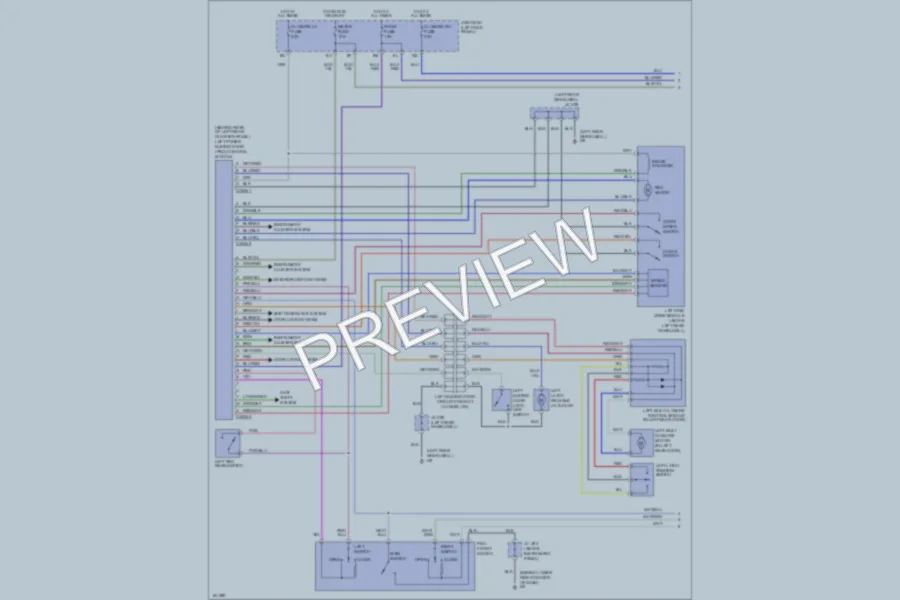 2002 Mazda MPV Trunk Tailgate Fuel Door wiring diagram preview