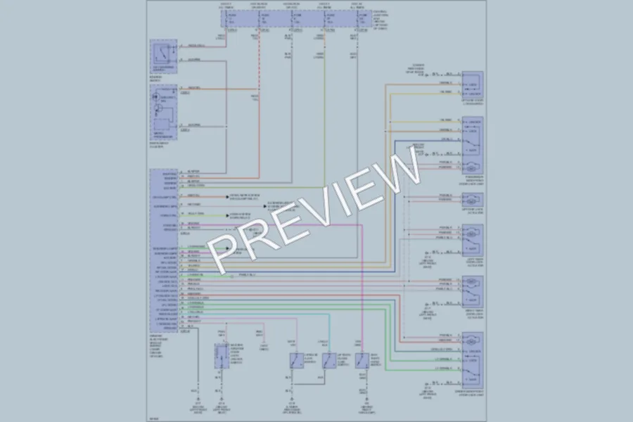 2002 Mazda Tribute Power Door Locks wiring diagram preview