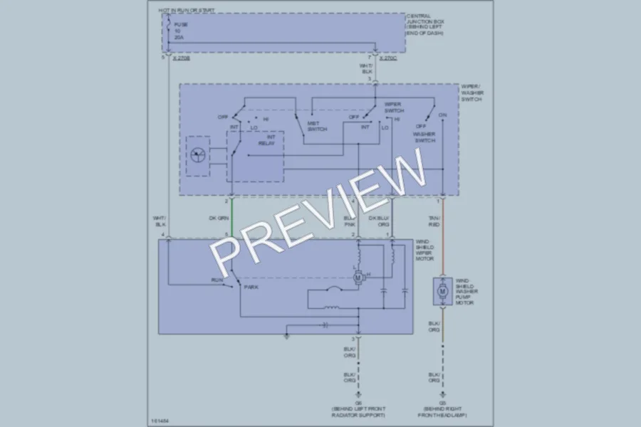 2002 Mazda Tribute Wiper Washer wiring diagram preview