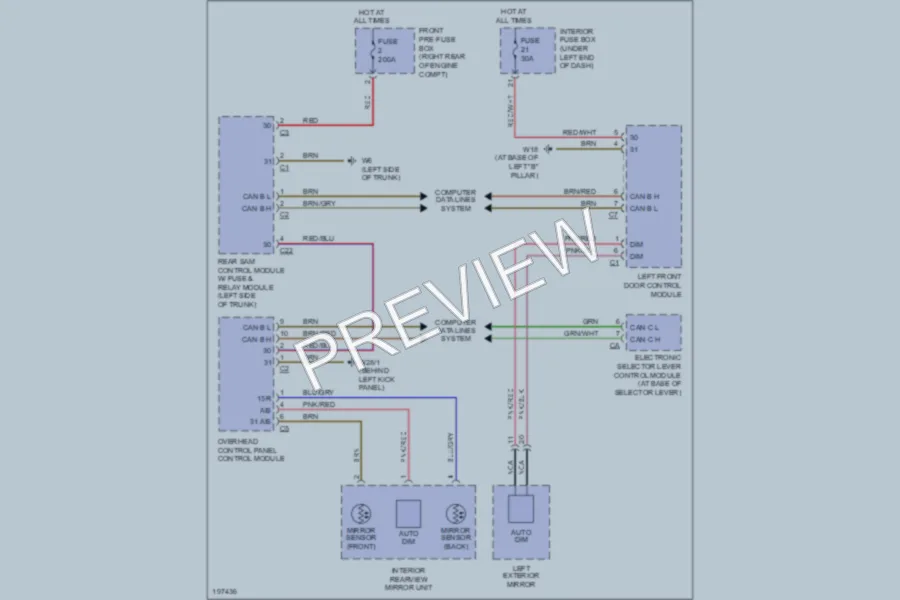 2002 MercedesBenz C230 Power Mirrors wiring diagram preview