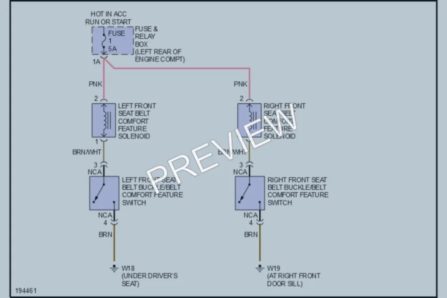 2002 MercedesBenz CLK320 Passive Restraints wiring diagram preview