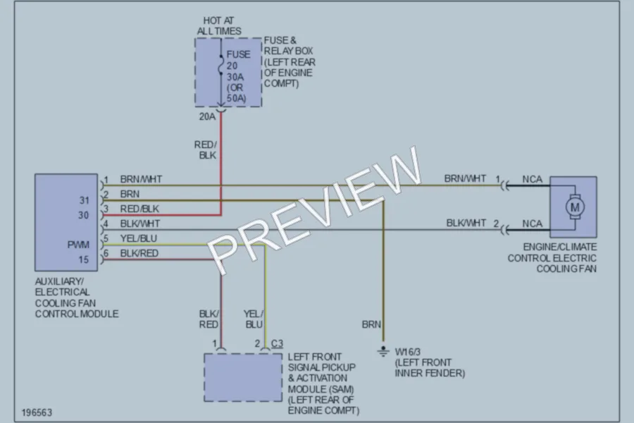 2002 MercedesBenz E320 Cooling Fan wiring diagram preview
