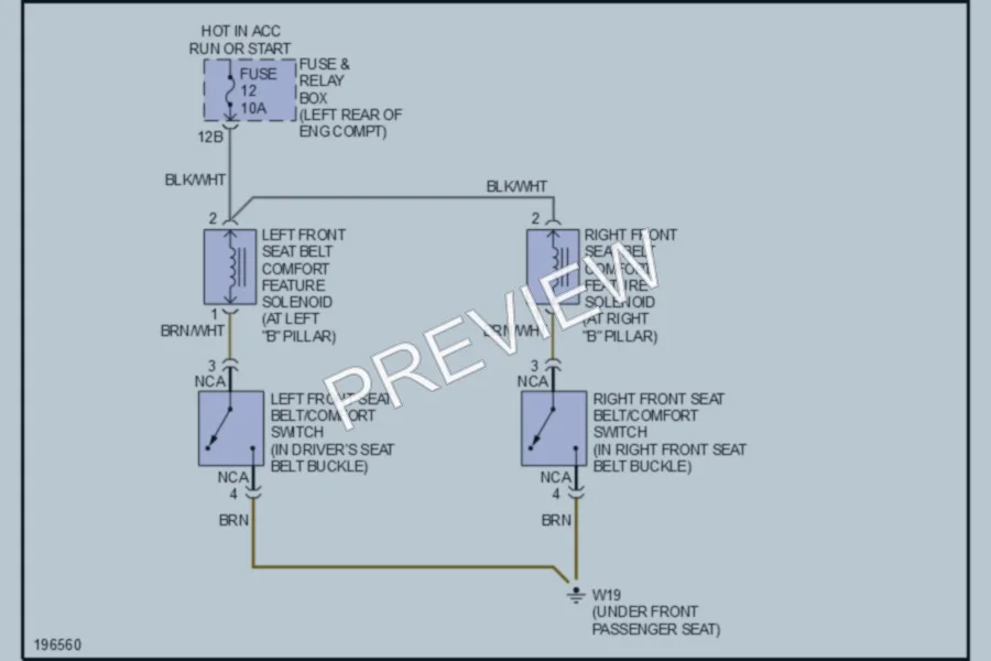 2002 MercedesBenz E320 Passive Restraints wiring diagram preview