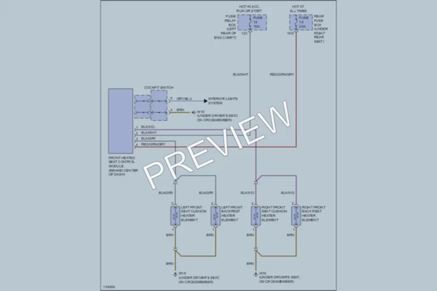 2002 MercedesBenz E320 Power Seats wiring diagram preview