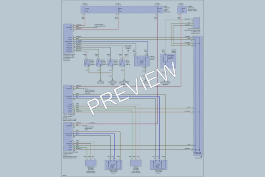 2002 MercedesBenz E430 Power Door Locks wiring diagram preview