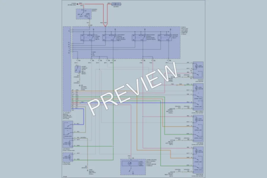 2002 MercedesBenz ML500 Power Door Locks wiring diagram preview