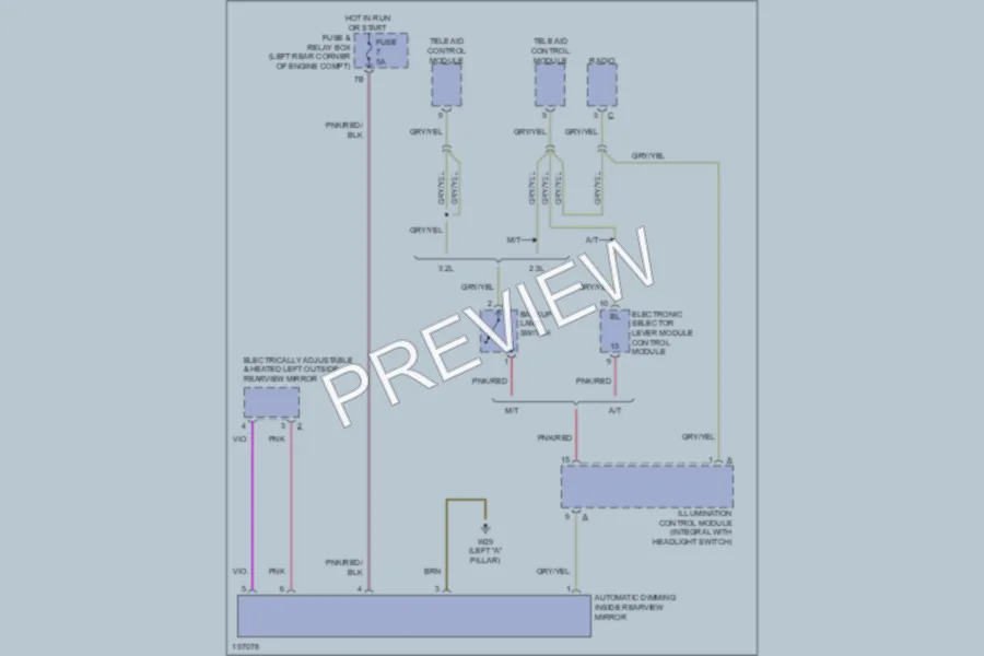 2002 MercedesBenz SLK320 Power Mirrors wiring diagram preview