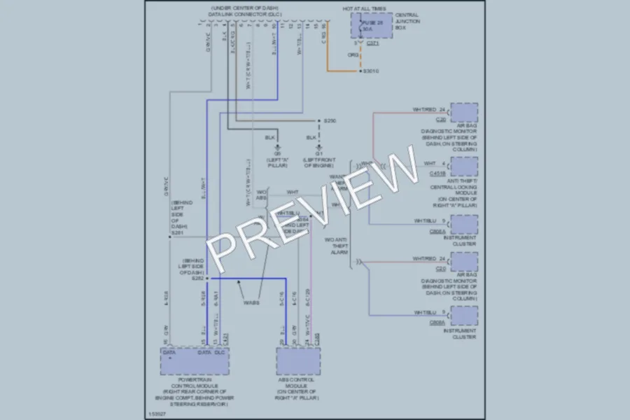 2002 Mercury Cougar Computer Data Lines wiring diagram preview