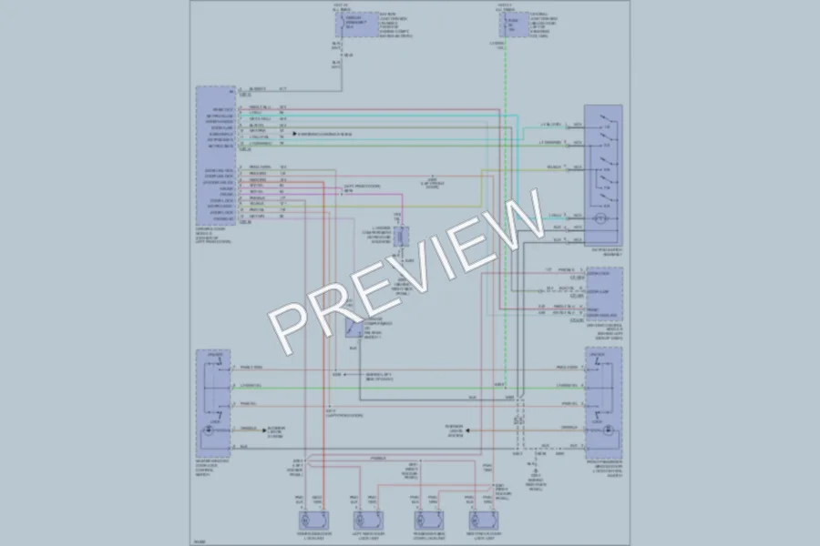 2002 Mercury GrandMarquis Power Door Locks wiring diagram preview