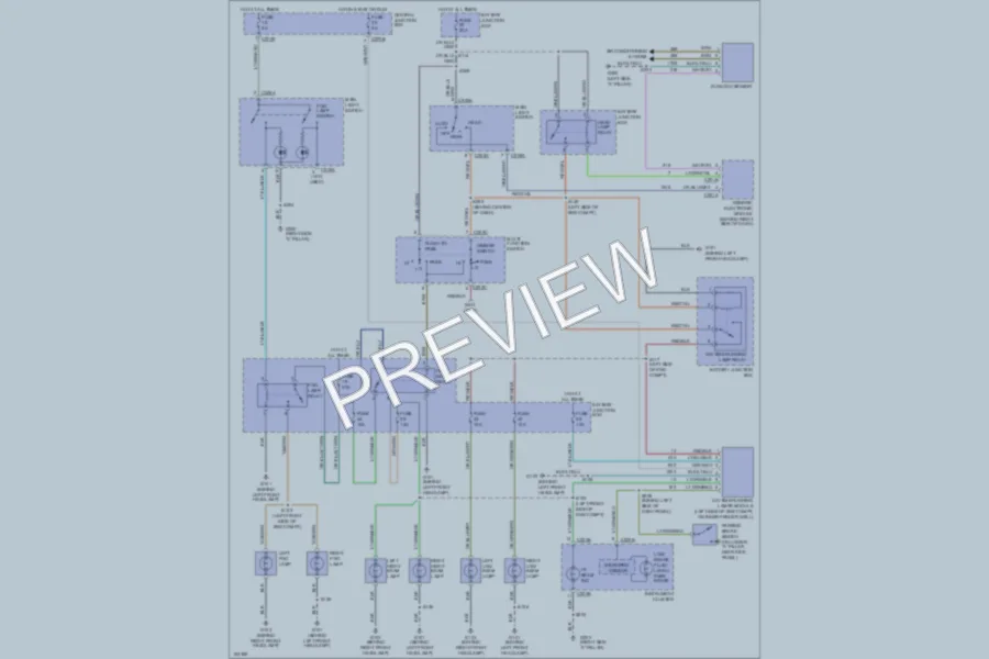 2002 Mercury Mountaineer Headlights wiring diagram preview