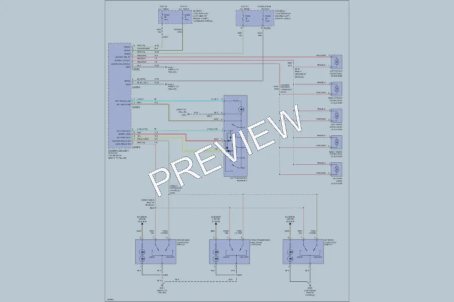 2002 Mercury Mountaineer Power Door Locks wiring diagram preview