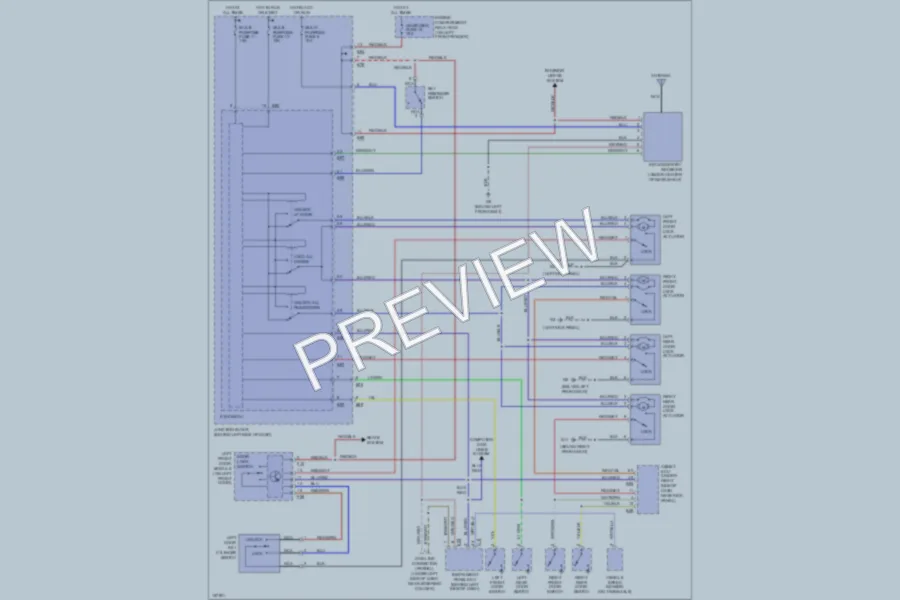 2002 Mitsubishi Diamante Power Door Locks wiring diagram preview