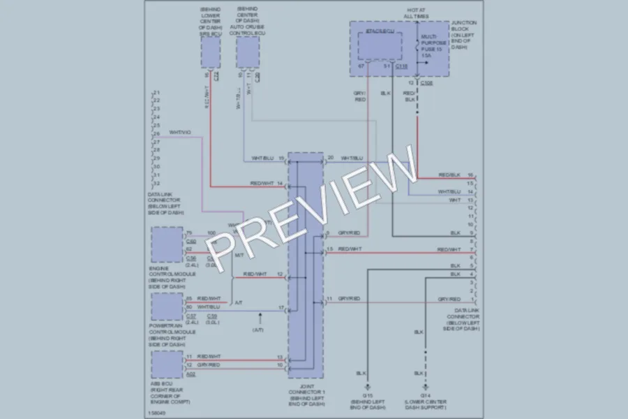 2002 Mitsubishi Eclipse Computer Data Lines wiring diagram preview