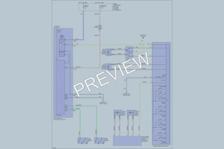 2002 Mitsubishi Eclipse Power Windows wiring diagram preview