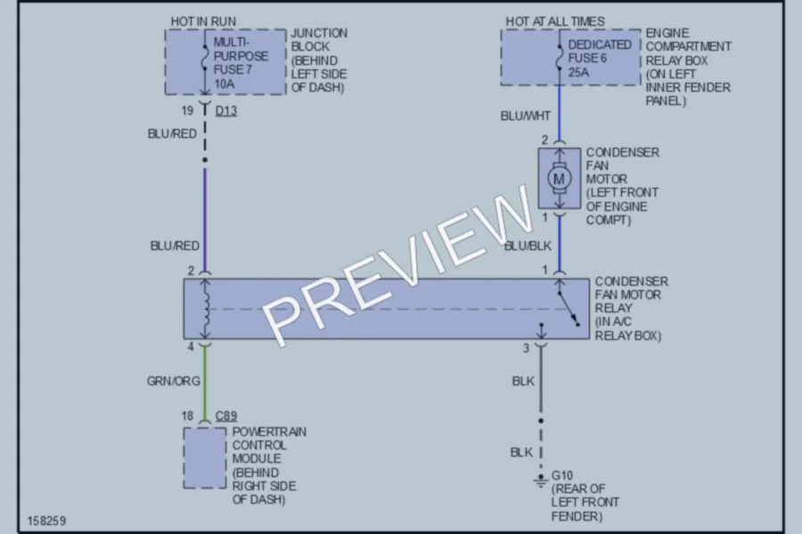 2002 Mitsubishi MonteroSport Cooling Fan wiring diagram preview