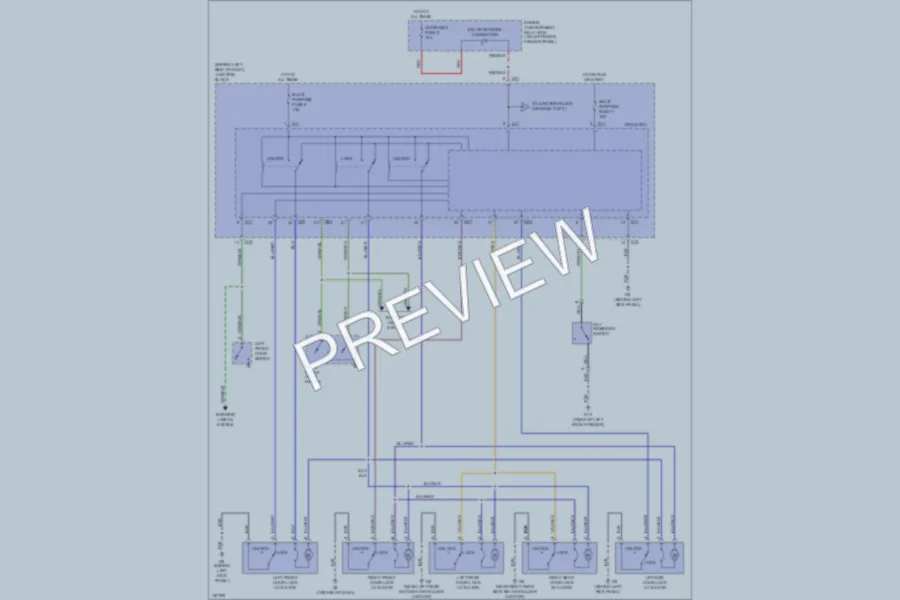 2002 Mitsubishi MonteroSport Power Door Locks wiring diagram preview