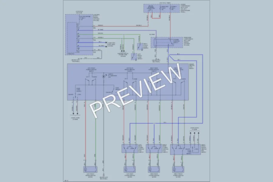 2002 Mitsubishi MonteroSport Power Windows wiring diagram preview