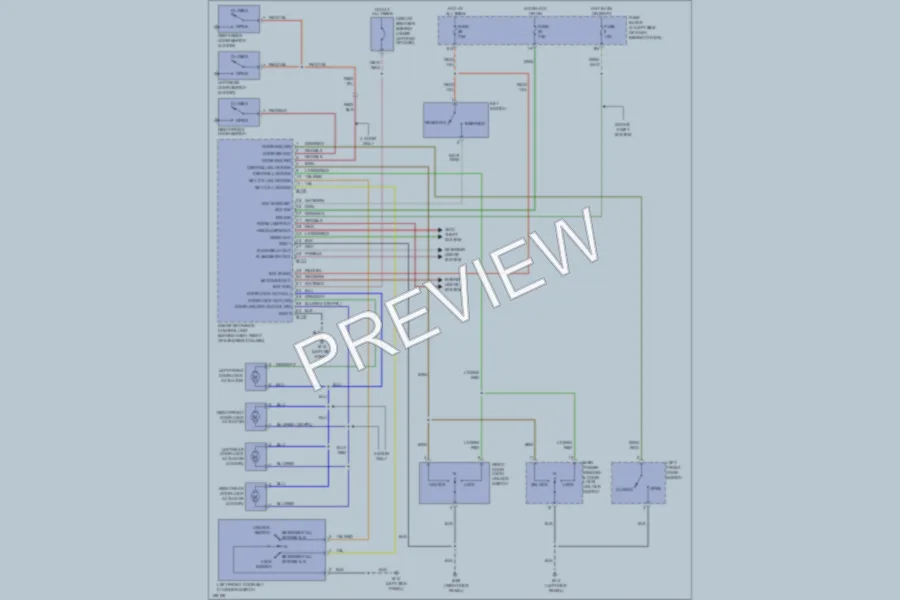 2002 Nissan Frontier Power Door Locks wiring diagram preview