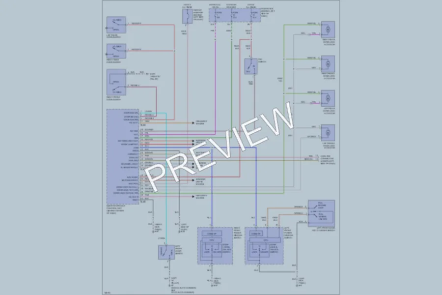 2002 Nissan Maxima Power Door Locks wiring diagram preview