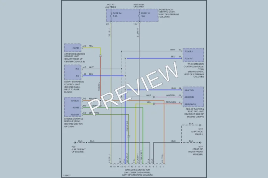 2002 Nissan Pathfinder Computer Data Lines wiring diagram preview