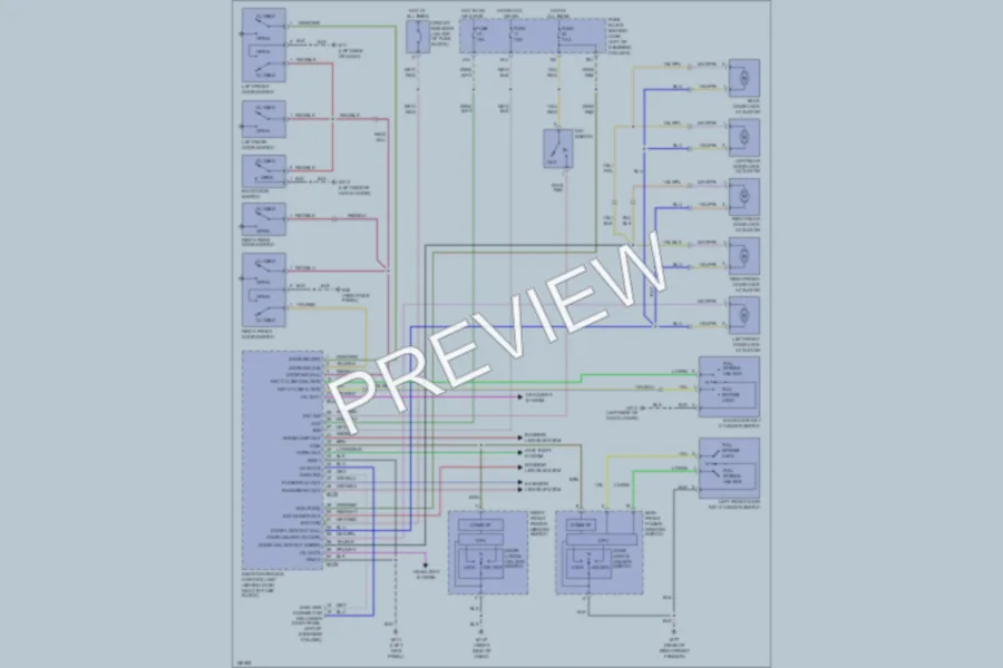 2002 Nissan Pathfinder Power Door Locks wiring diagram preview