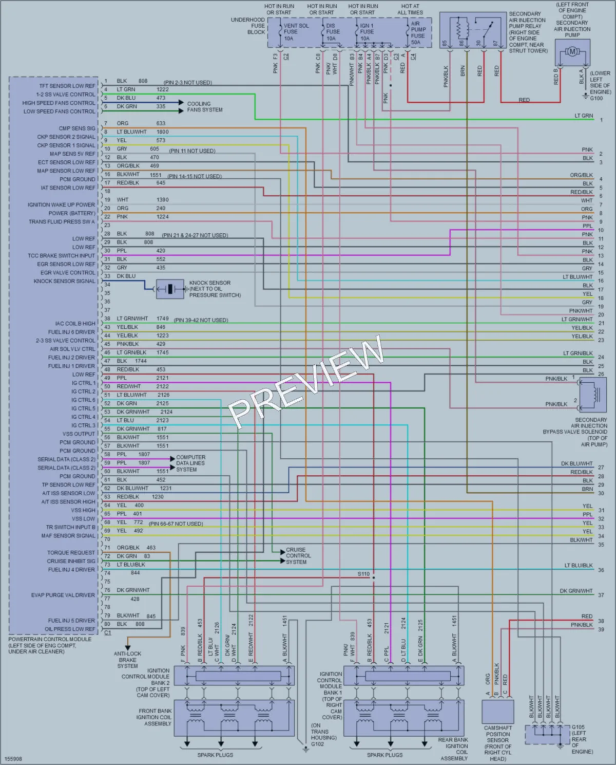 2002 Oldsmobile Aurora Engine Performance wiring diagram preview