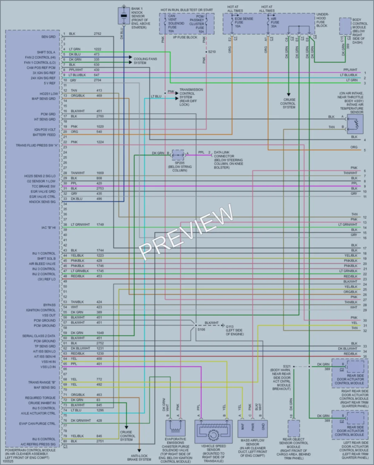 2002 Oldsmobile Silhouette Engine Performance wiring diagram preview