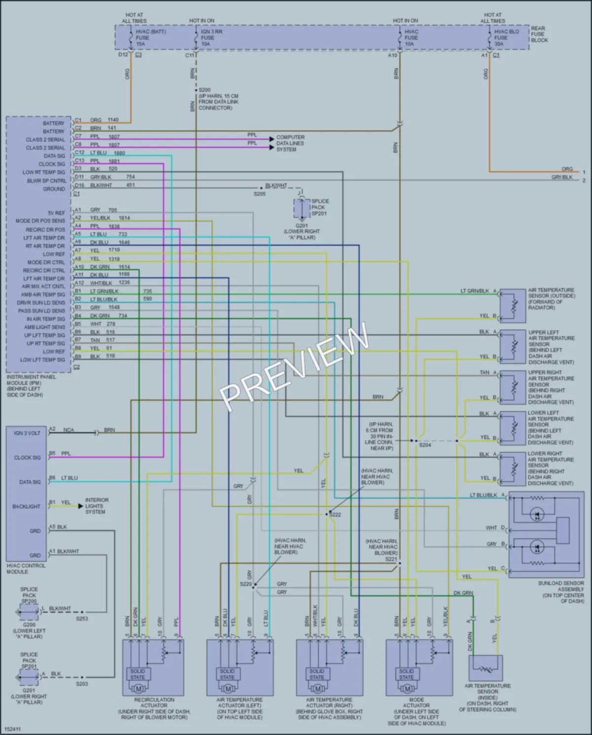 2002 Pontiac Bonneville Air Conditioning wiring diagram preview