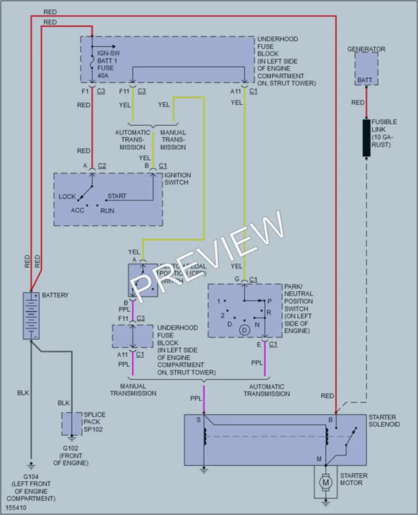 2002 Pontiac GrandAm Starting Charging wiring diagram preview